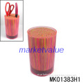 Transparent Round  Plastic Knife Holder With Plastic Inner Core